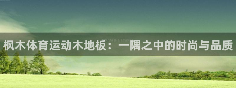 ug环球官网登录入口：枫木体育运动木地板：一隅之中的时尚与品质